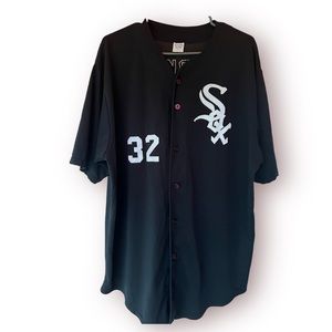 Chicago White Sox Vintage Baseball Shirt -  Barry Larkin 32 - DeLong. 2XL.